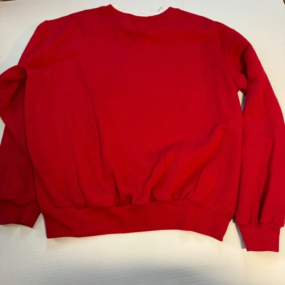 EUC Decorated Originals Red Scottie Dog Embroidered Holiday‎ Sweatshirt Medium - Picture 6 of 7
